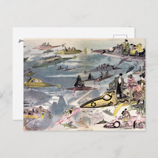 Carte Postale Une nuit à l'opéra en 2000 par Albert Robida Post (Devant / Derrière)