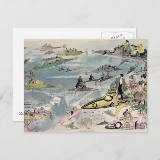 Carte Postale Une nuit à l'Opéra en l'an 2000 - 1882 (Devant / Derrière)