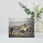 Carte Postale Une nuit tranquille dans les batteries, assiette d (Debout devant)