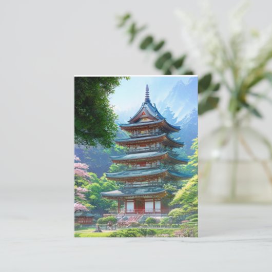 Carte Postale Une pagode rustique (Debout devant)
