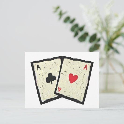 Carte Postale Une Paire D'As (Debout devant)