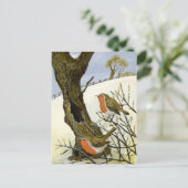 Carte Postale Une paire de Robins (Debout devant)