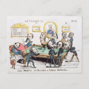 Carte Postale Une Partie de Billard au Cercle Impérial