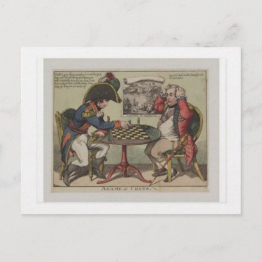 Carte Postale Une partie d'échecs (Devant)