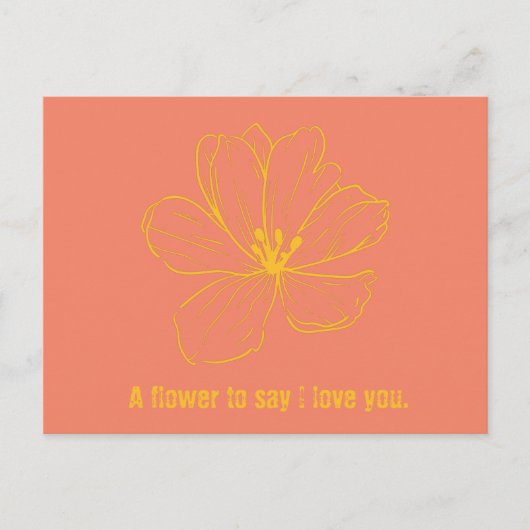 Carte postale - Une pensée pour dire je t'aime.  (Devant)