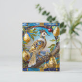 Carte Postale Une perdrix dans un arbre à poires (Debout devant)