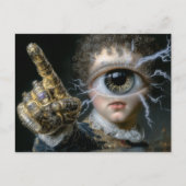 Carte Postale Une personne électrisante borgne pointant un doigt (Devant)