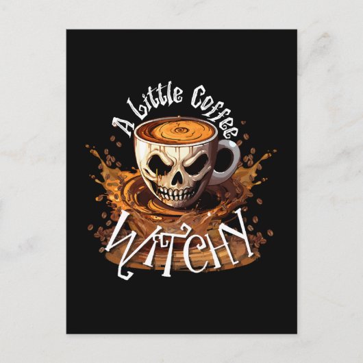 Carte Postale Une Petite Sorcière du Café (Devant)
