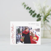 Carte Postale Une photo moderne Joyeux voeux de Noël (Debout devant)