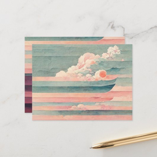 Carte Postale Une pièce d'art-vision pure et unique (Devant/Arrière en situation)