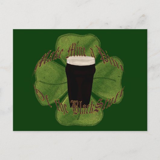 Carte Postale Une pinte du truc noir (Devant)