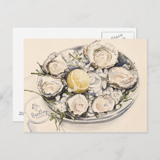 Carte Postale Une plaque d'huîtres 2012 (Devant / Derrière)
