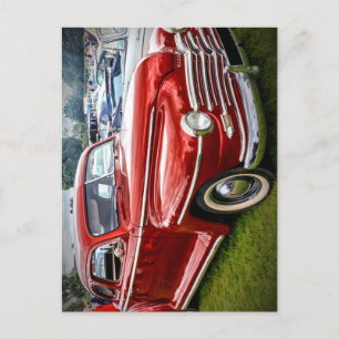 Carte Postale Une Plymouth Special Deluxe Coupe rouge