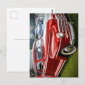 Carte Postale Une Plymouth Special Deluxe Coupe rouge (Devant / Derrière)