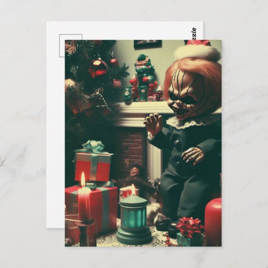 Carte Postale Une poupée de Noël (Devant / Derrière)