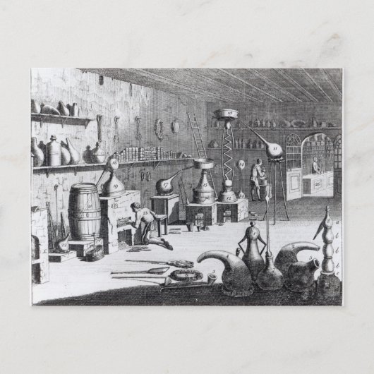 Carte Postale Une première vue de la chimie pratique (Devant)