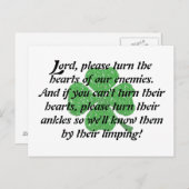 Carte Postale Une prière irlandaise (Devant / Derrière)