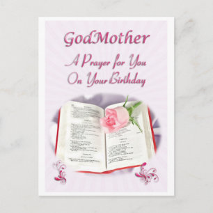 Carte Postale Une prière pour une mère divine à son anniversaire