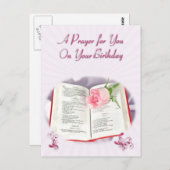 Carte Postale Une prière pour votre anniversaire (Devant / Derrière)