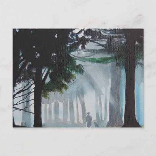 Carte Postale une promenade dans les bois (Devant)