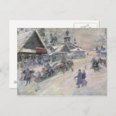 Carte Postale Une promenade festive, Russie (Devant / Derrière)