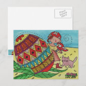 Carte Postale Une Pysanka Surprise L'Art Folle Ukrainien (Devant / Derrière)