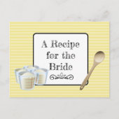 Carte Postale Une recette pour la Mariage mariée Recette Card (Devant)