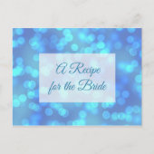 Carte Postale Une recette pour la Mariage mariée Recette Card (Devant)