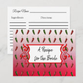 Carte Postale Une recette pour la Mariage mariée Recette Card (Devant / Derrière)