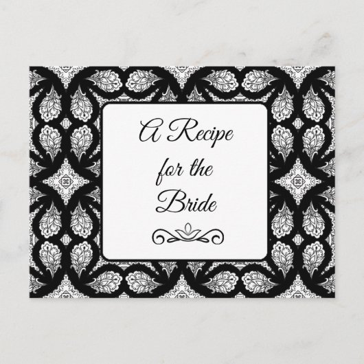 Carte Postale Une recette pour la Mariage mariée Recette Card (Devant)