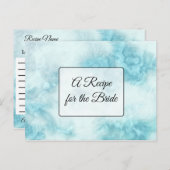 Carte Postale Une recette pour la Mariage mariée Recette Card (Devant / Derrière)