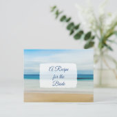 Carte Postale Une recette pour la Mariage mariée Recette Card (Debout devant)