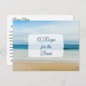 Carte Postale Une recette pour la Mariage mariée Recette Card (Devant / Derrière)