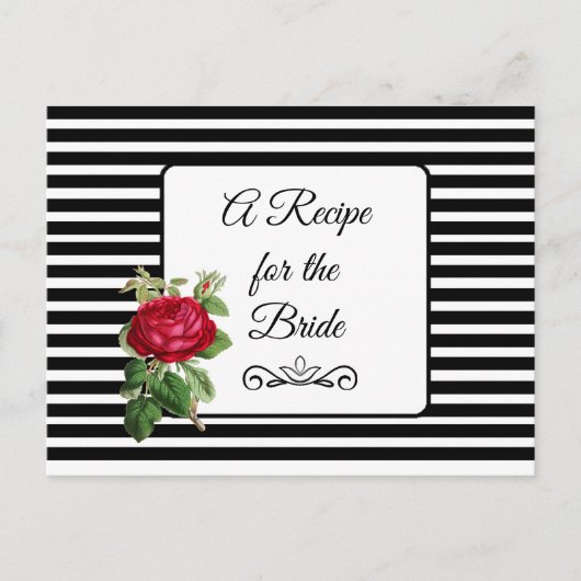 Carte Postale Une recette pour la Mariage mariée Recette Card (Devant)