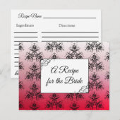 Carte Postale Une recette pour la Mariage mariée Recette Card (Devant / Derrière)