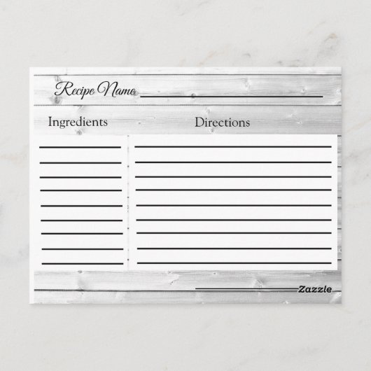 Carte Postale Une recette pour la Mariage mariée Recette Card (Dos)