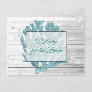 Carte Postale Une recette pour la Mariage mariée Recette Card