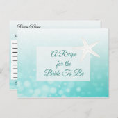 Carte Postale Une recette pour la Mariage mariée Recette Card (Devant / Derrière)