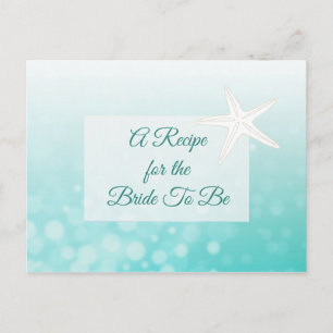 Carte Postale Une recette pour la Mariage mariée Recette Card