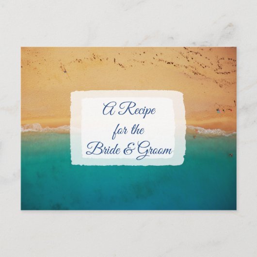 Carte Postale Une recette pour la Mariage mariée Recette Card (Devant)