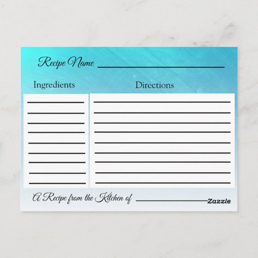 Carte Postale Une recette pour la Mariage mariée Recette Card (Dos)