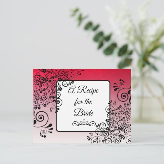 Carte Postale Une recette pour la Mariage mariée Recette Card (Debout devant)