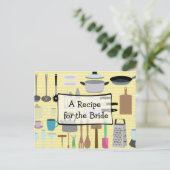 Carte Postale Une recette pour la Mariage mariée Recette Card (Debout devant)