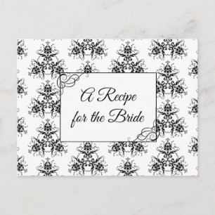 Carte Postale Une recette pour la Mariage mariée Recette Card