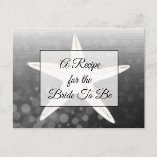 Carte Postale Une recette pour la Mariage mariée Recette Card