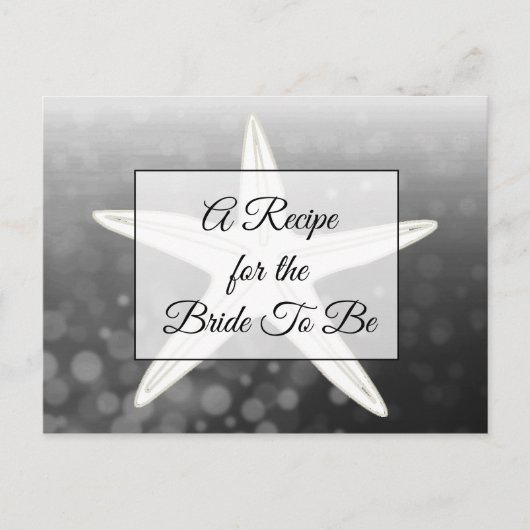 Carte Postale Une recette pour la Mariage mariée Recette Card (Devant)