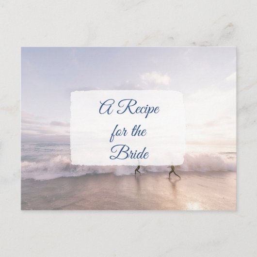 Carte Postale Une recette pour la Mariage mariée Recette Card (Devant)