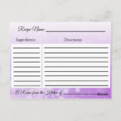 Carte Postale Une recette pour la Mariage mariée Recette Card (Dos)