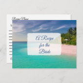 Carte Postale Une recette pour la Mariage mariée Recette Card (Devant / Derrière)