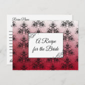 Carte Postale Une recette pour la Mariage mariée Recette Card (Devant / Derrière)